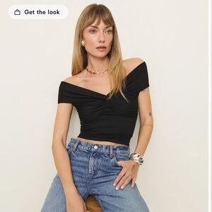 Reformation Ezlynn Knit Top Size Large